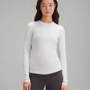 Lululemon hold tight long sleeve top t-shirt grey size 0